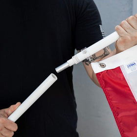 Grace Alley versatile flagpole suitable for home or storefront use