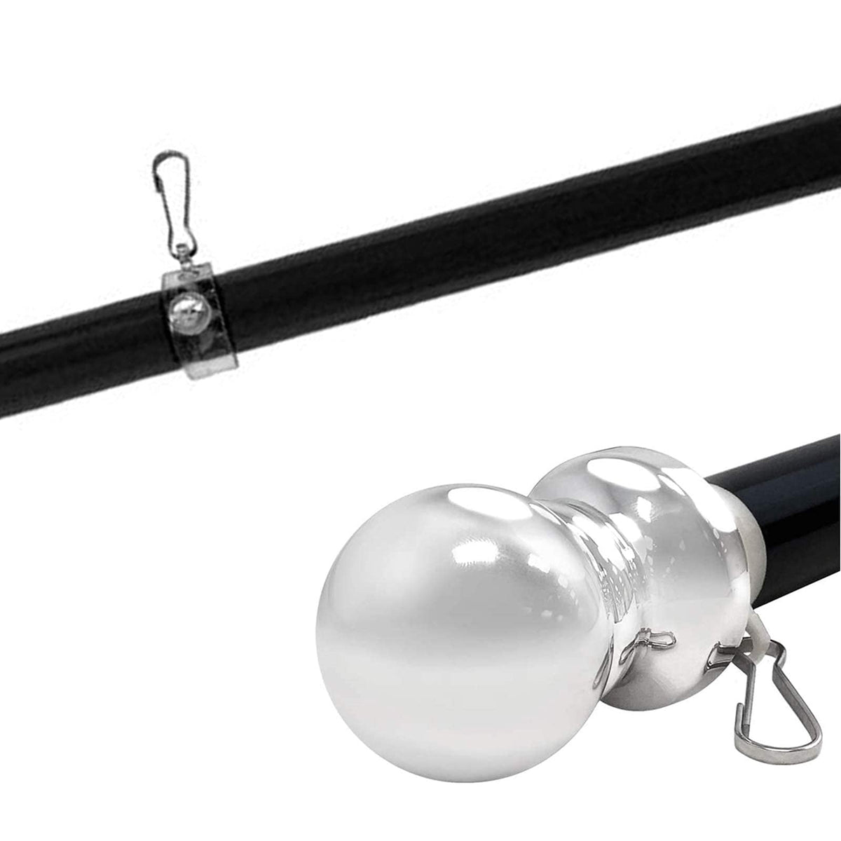 Grace Alley wind-resistant aluminum flag pole remains sturdy in breeze.
