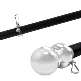 Grace Alley wind-resistant aluminum flag pole remains sturdy in breeze.