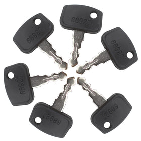 Gradora 68920 ignition keys close-up marked for quick identification.