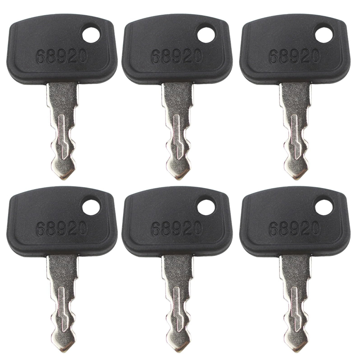 Gradora 6-pack ignition keys group for immediate spare replacements on Ku-bota equipment.