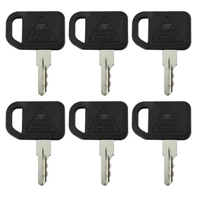 Gradora AM131841 ignition keys six-piece replacement for John Deere tractors.