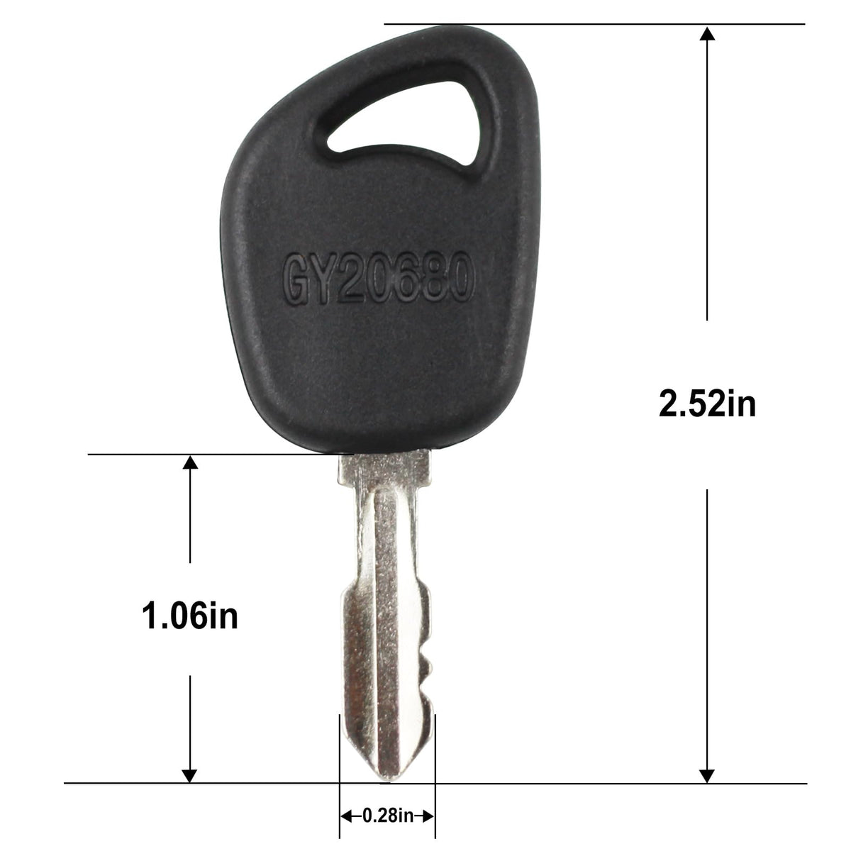 Gradora ignition key for Murray-compatible mowers, convenient spare