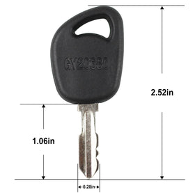 Gradora ignition key for Murray-compatible mowers, convenient spare