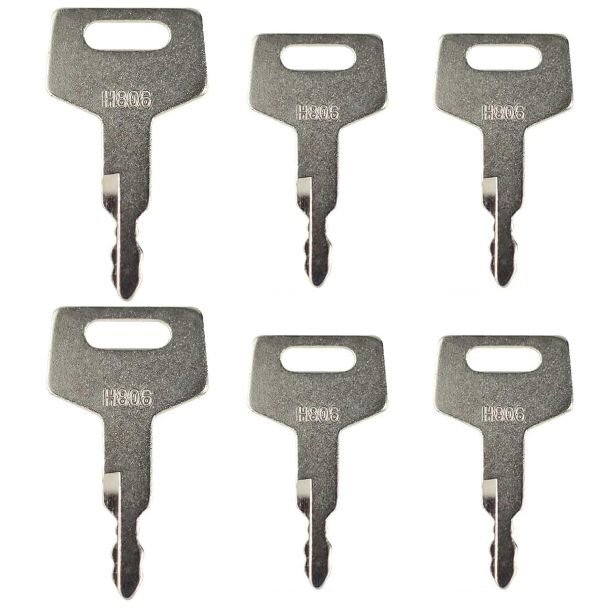 Gradora ignition keys compatible with Takeuchi excavators for quick replacements.