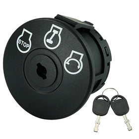 Gradora ignition switch with key, 3-position design, and 5 terminals for versatile mower compatibility.
