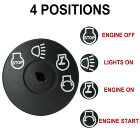Gradora ignition switch with headlight control for improved mowing visibility