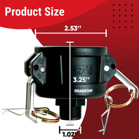 Granatan IBC tote adapter gasket seal demonstrating leak-resistant connection.