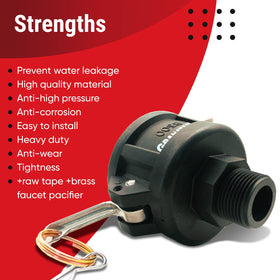 Granatan IBC tote fitting enables quick, secure liquid transfer.