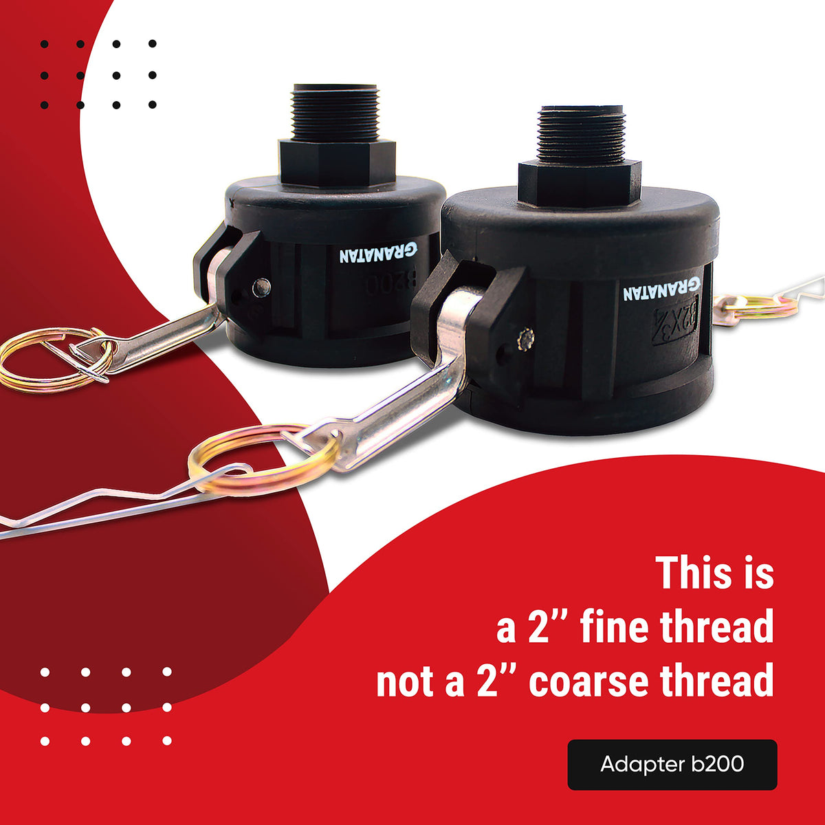 Granatan PP adapter demonstrates corrosion resistance for harsh liquids.