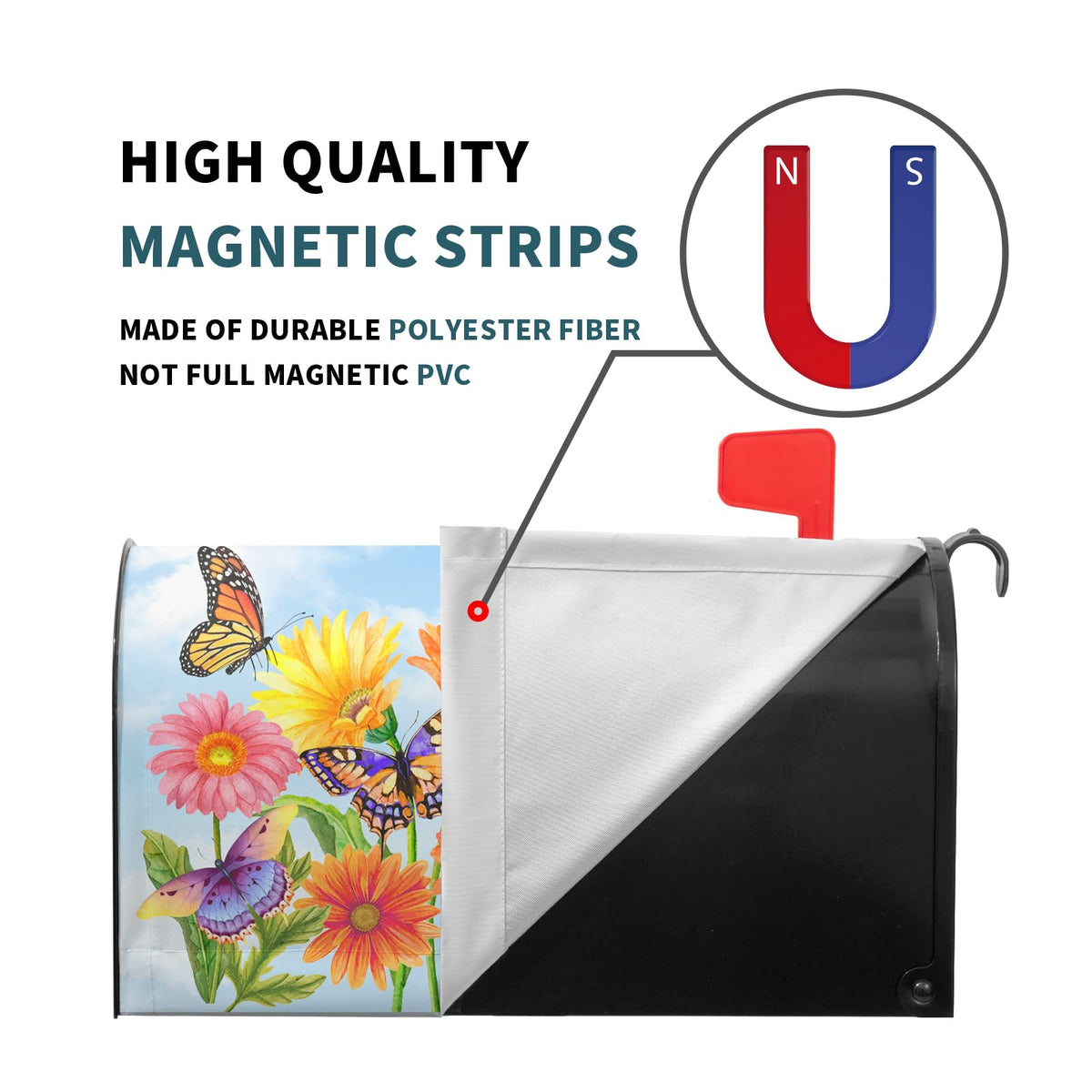 Granbey colorful floral pattern creates an eye-catching curbside focal point.