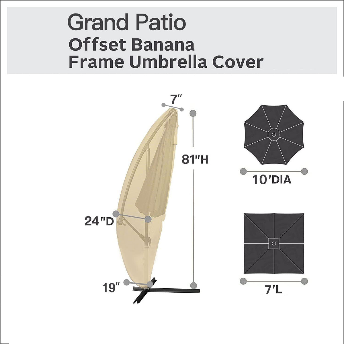 Grand Patio Deluxe beige cover blends with outdoor spaces and cleans easily.