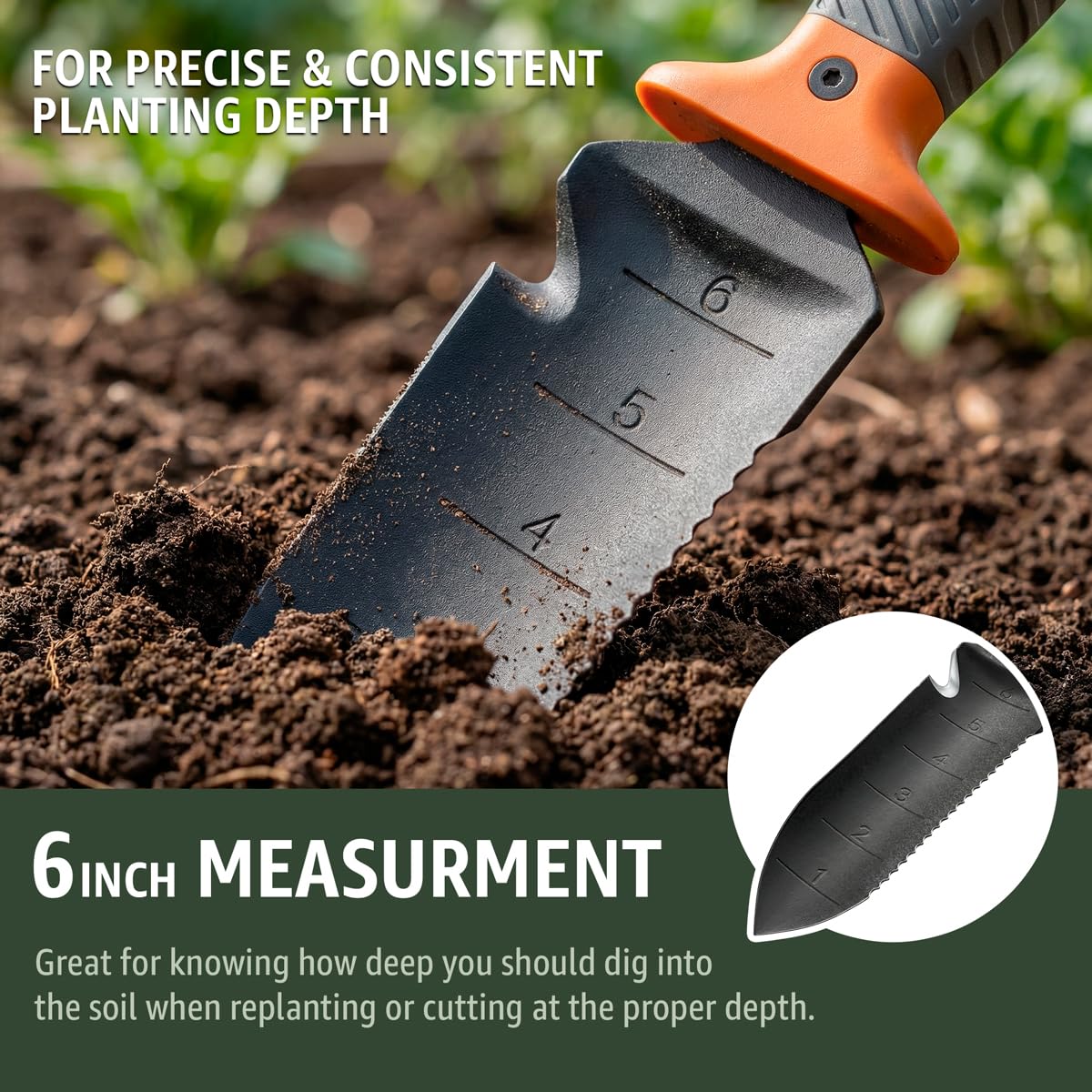 Grand Way Hori Hori Knife curved blade speeds digging and planting.