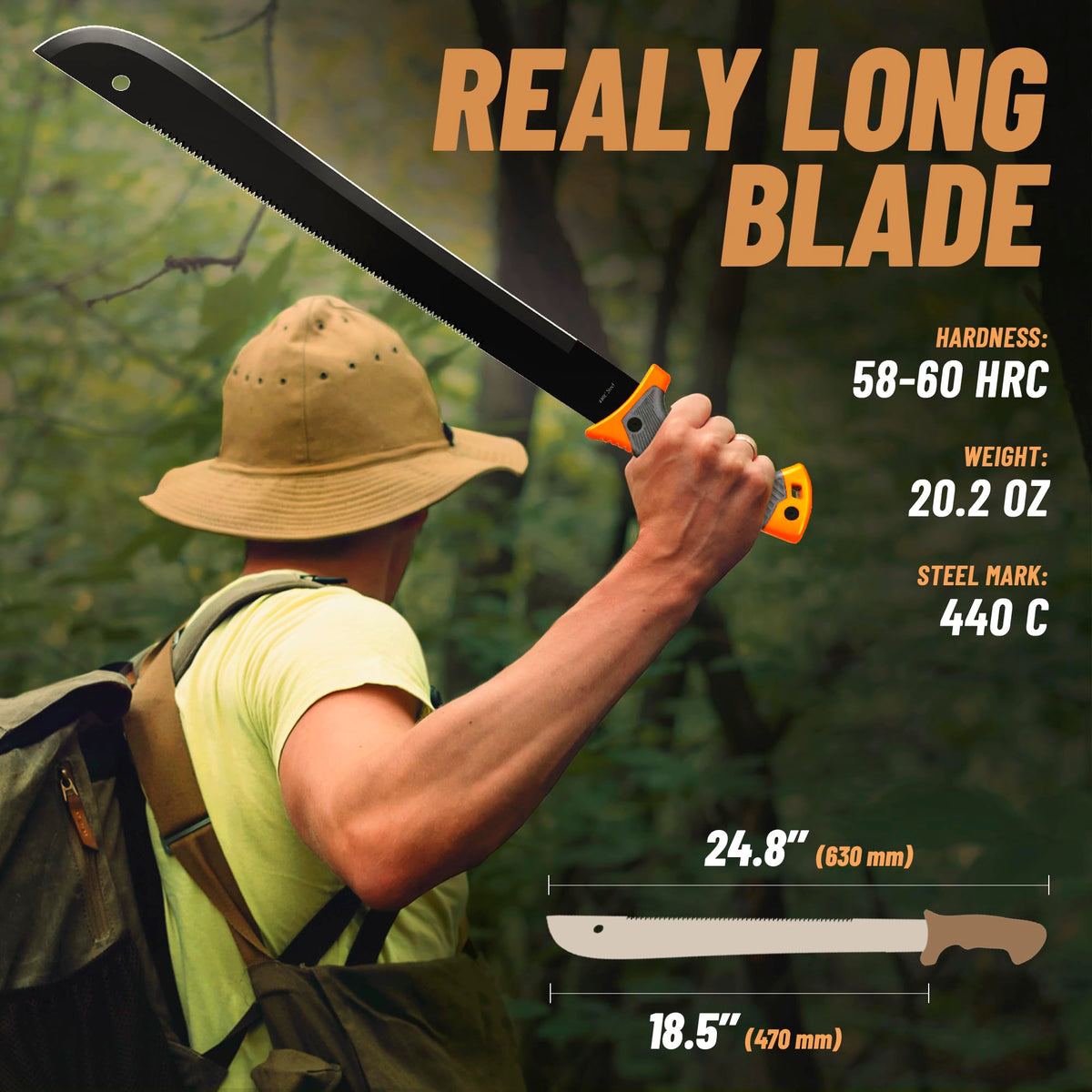 Grand Way sheath nylon cordura protects blade and belt carry.