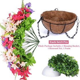 Grandeal weatherproof artificial flowers resist sun and rain on patios.