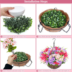 Grandeal year-round hanging flower display adds color with no upkeep.