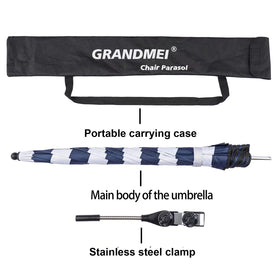 GRANDMEI silvery-coated fabric delivers UPF 50+ sun protection.