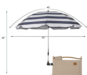 GRANDMEI 46inch canopy provides broad shade for outdoor seating.