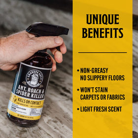 Grandpa Gus's bug spray used in a kid-safe, pet-friendly room