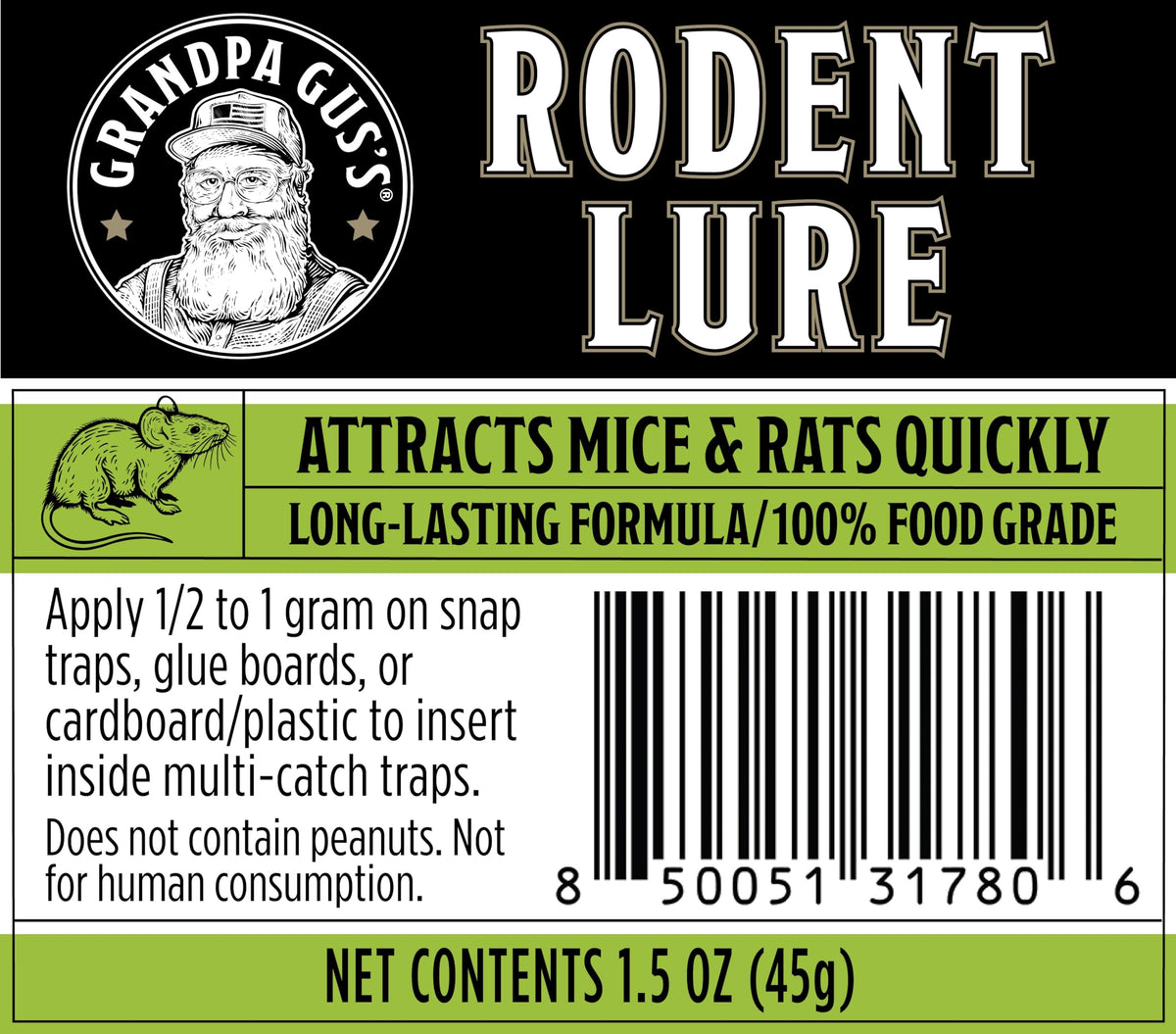 Food-grade ingredients and oils provide natural attractant.