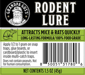 Food-grade ingredients and oils provide natural attractant.