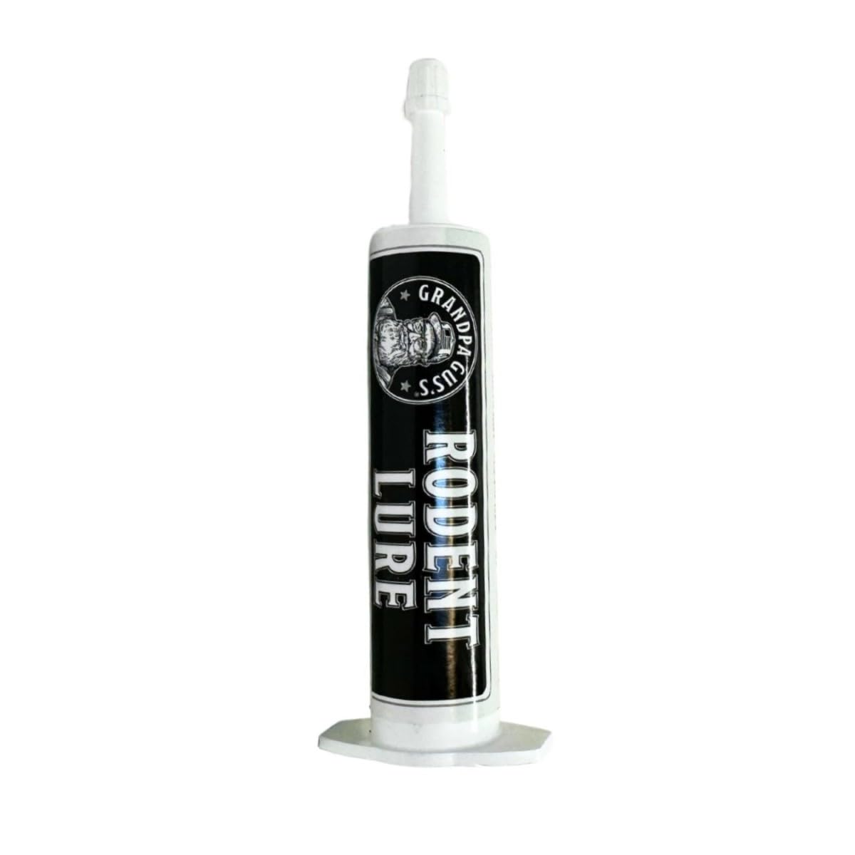 Grandpa Gus's Rodent Lure syringe for precise bait cup application.