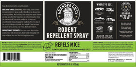 Grandpa Gus's Rodent Repellent Spray 16 oz bottle for easy indoor use.