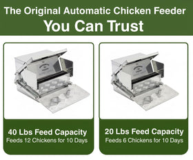 Grandpa's Feeders anti-waste grill minimizes feed spillage.