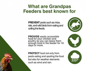 Grandpa's Feeders galvanized steel construction for outdoor use