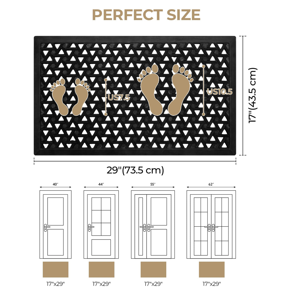 GRANNY SAYS entryway rug featuring non-slip backing for safe transitions.