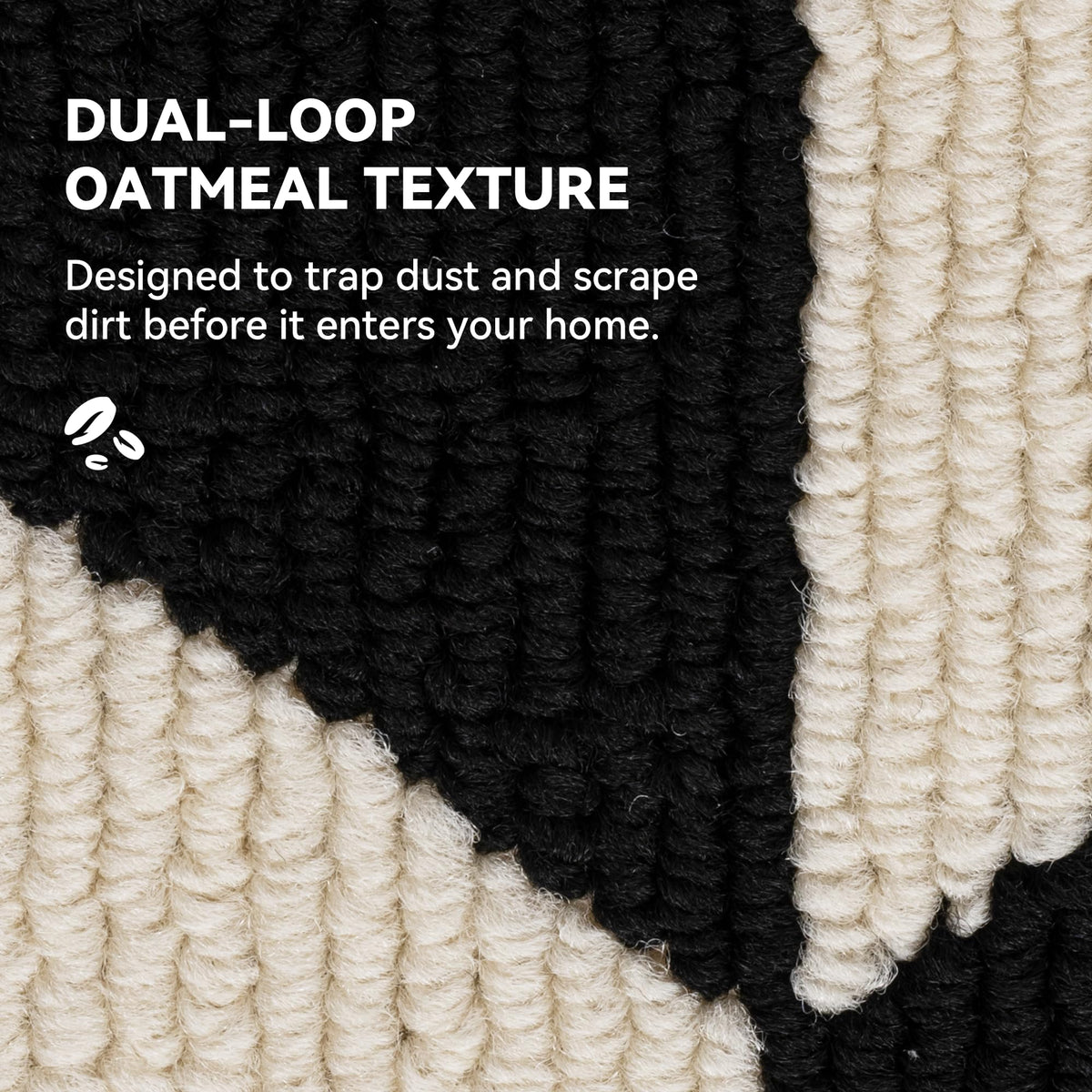 GRANNY SAYS Indoor Doormat texture and double-layer weave close-up