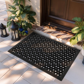 GRANNY SAYS waterproof door mat keeps floors dry at every entrance.