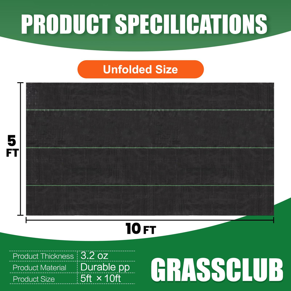 GRASSCLUB durable weave ground cover designed for long outdoor use.