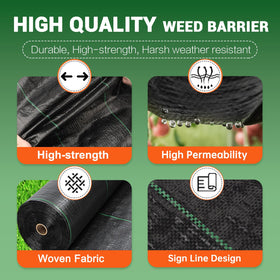 GRASSCLUB easy-install landscape fabric with pins supports quick weed control.