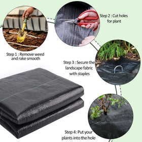 GRASSCLUB weed barrier ideal for flower beds and vegetable patches.