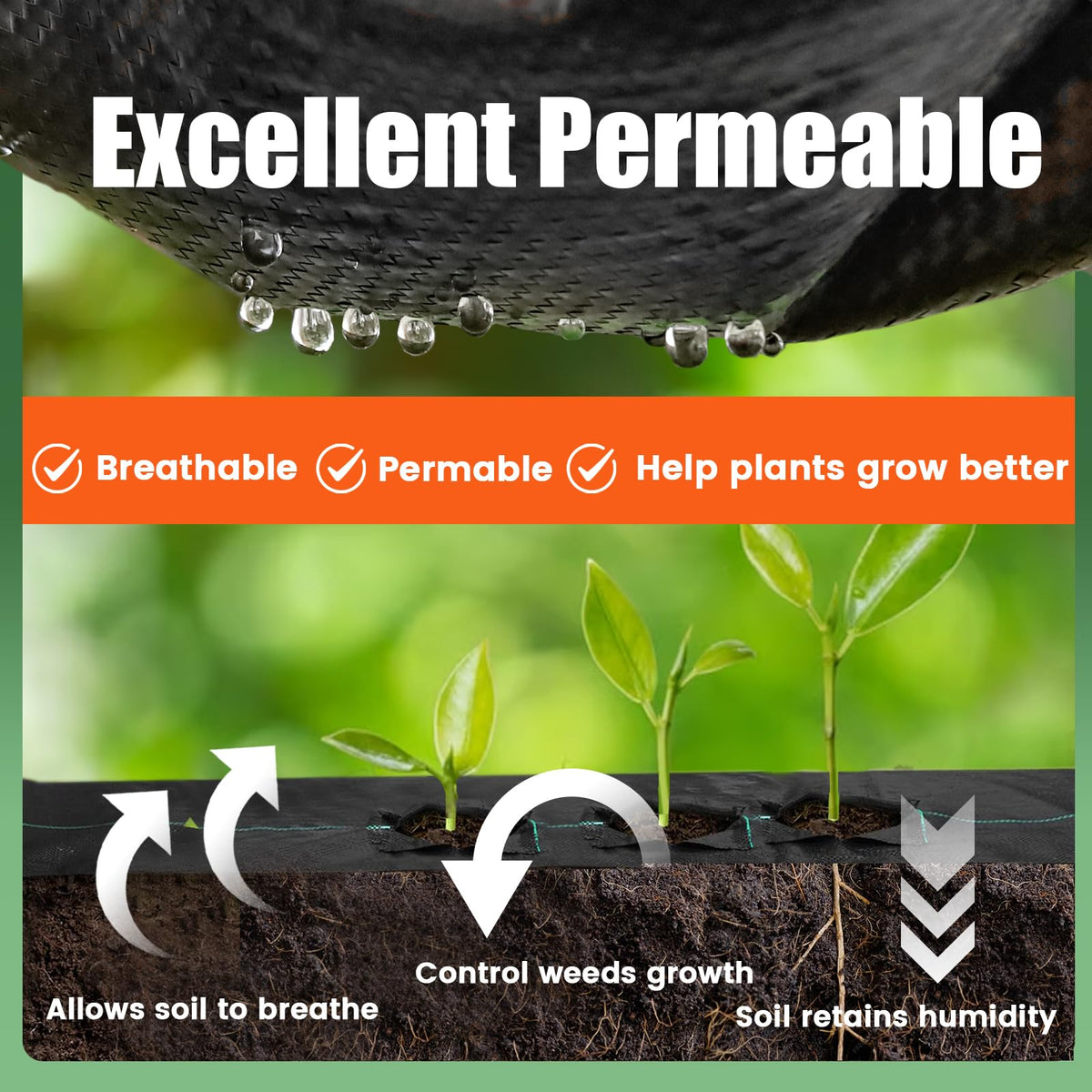 GRASSCLUB multipurpose landscape fabric ideal for beds, borders, and paths