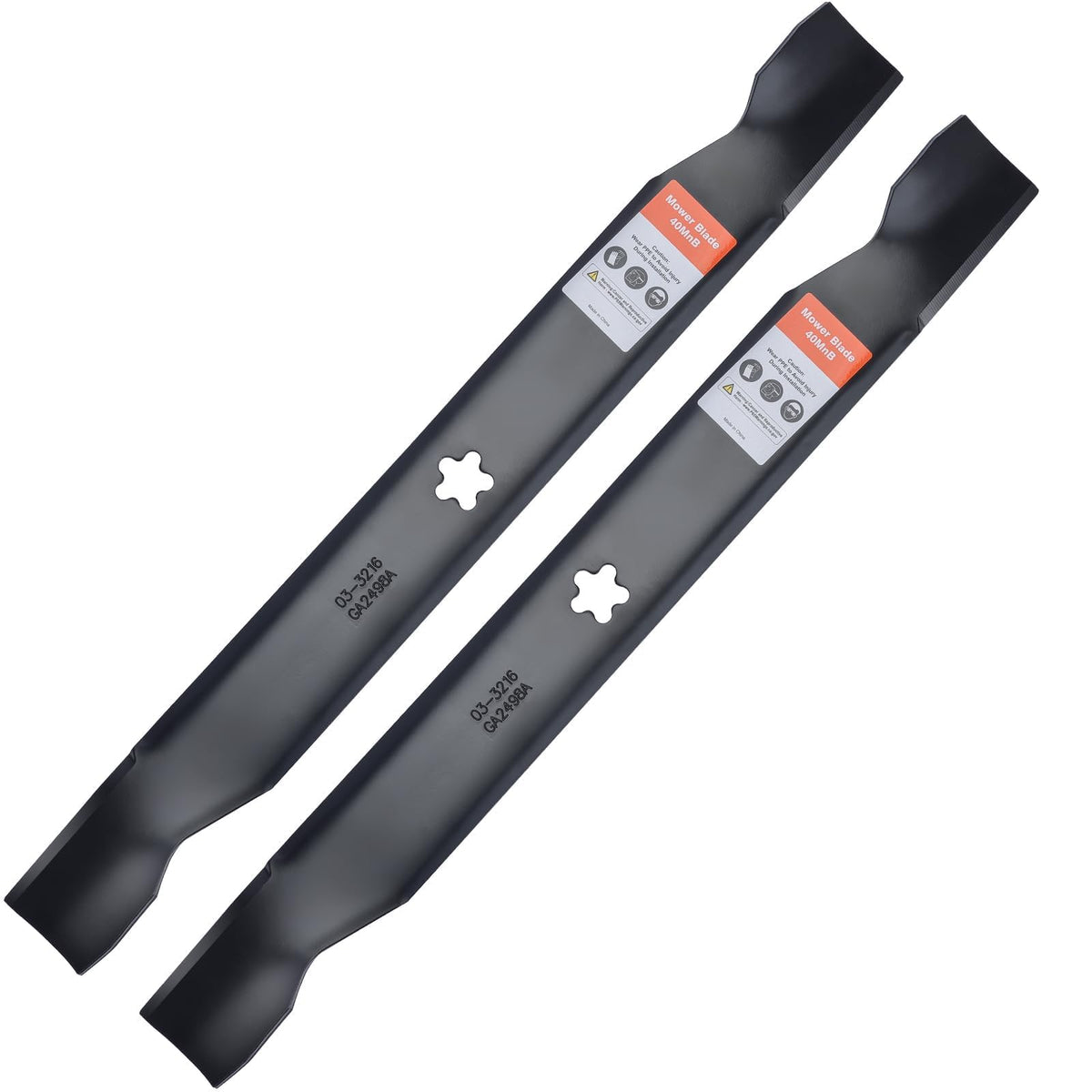 Grasscool 138971 blades front view for Craftsman 42in mower, balanced, clean edge cuts.