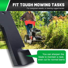 Grasscool 2-1/2 inch width ensures efficient grass slicing and balanced cuts.