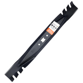 Grasscool 21-inch mulching blade close-up showing toothed edge for efficient mulching results.