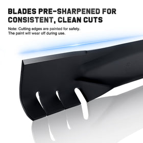 Grasscool 21-inch mulching blade compatibility guide image communicates model checks.