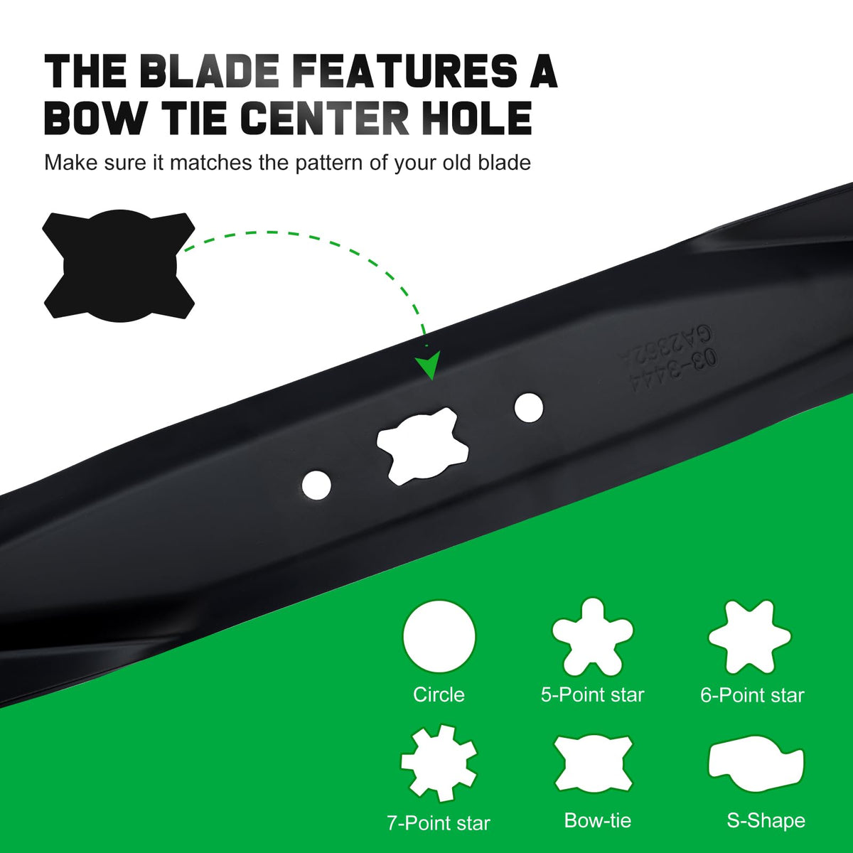 Grasscool 21-inch mulching blade installed on mower showing quick, secure fit.