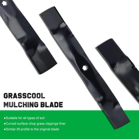 Grasscool 42inch deck mulching blades ideal for even clipping across lawns