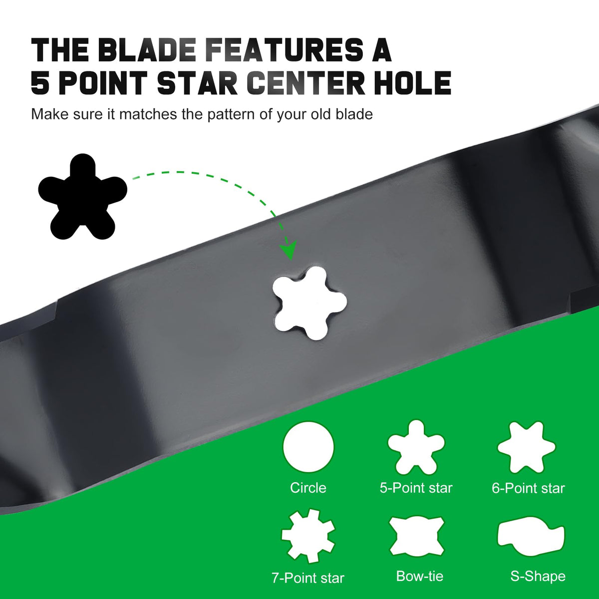 Grasscool compatibility guide blade helps verify numbers and sizes for precise matching.