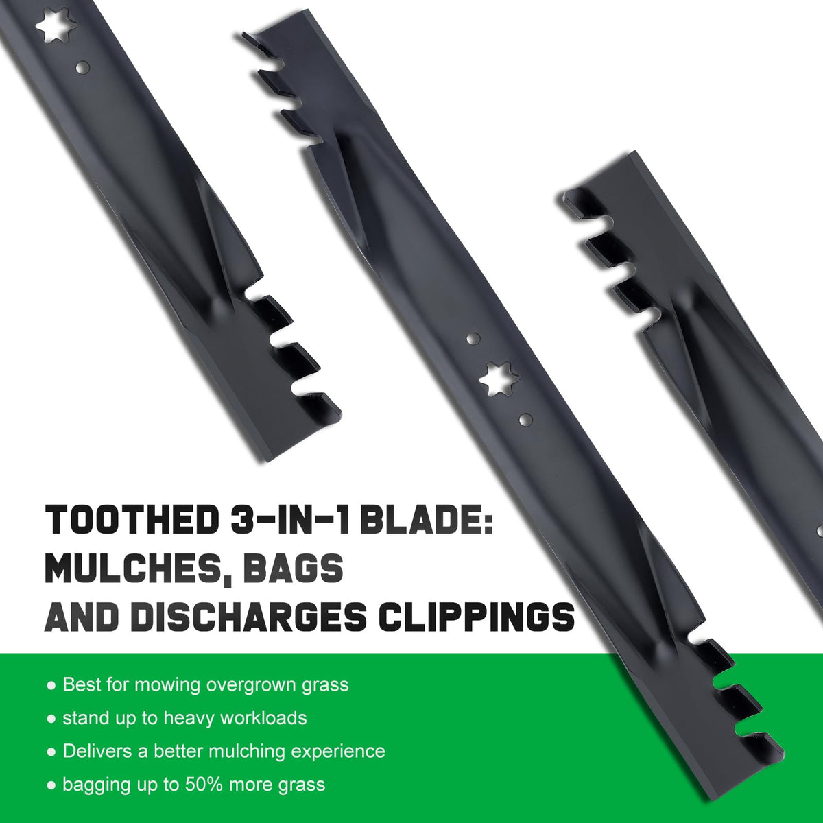 Grasscool 6-point star mounting for smoother balance and less vibration