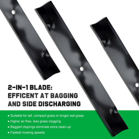 Grasscool 793794 blades compatibility chart shows Hustler and FasTrak compatibility.