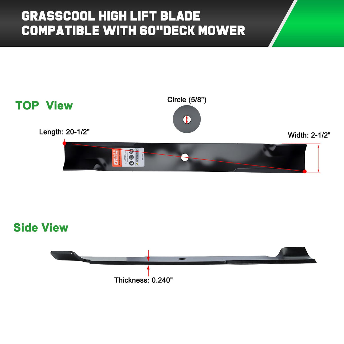 Grasscool 793794 blades three-pack ready for installation and replacement.