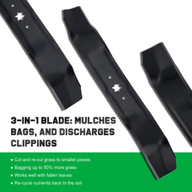 Grasscool 942-0610A blades ready for side discharge on a 38-inch deck.