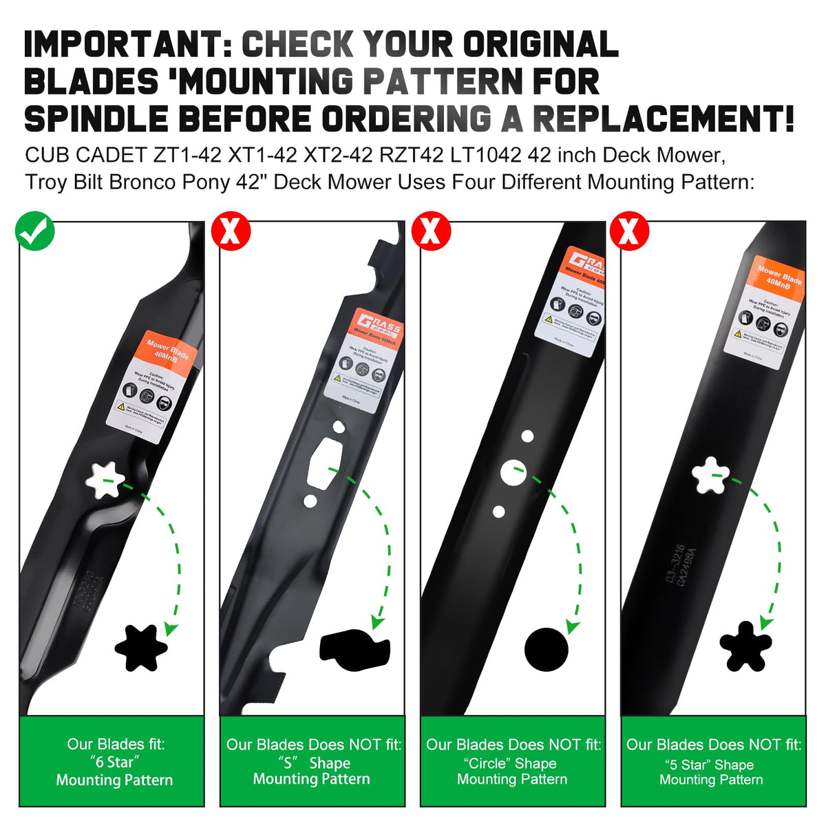 Grasscool 942-0616A on deck mounting visualization demonstrating quick replacement and secure fit
