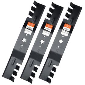 Grasscool 942-0677B blade with toothed mulching edge for Cub Cadet compatibility.