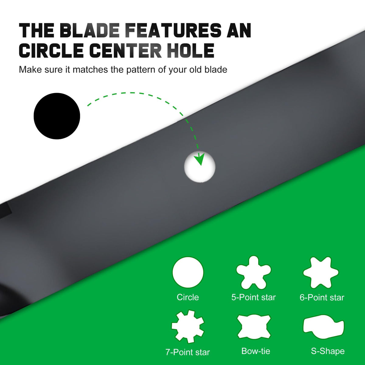 Grasscool high-lift blade reduces clogs with improved airflow during mowing.